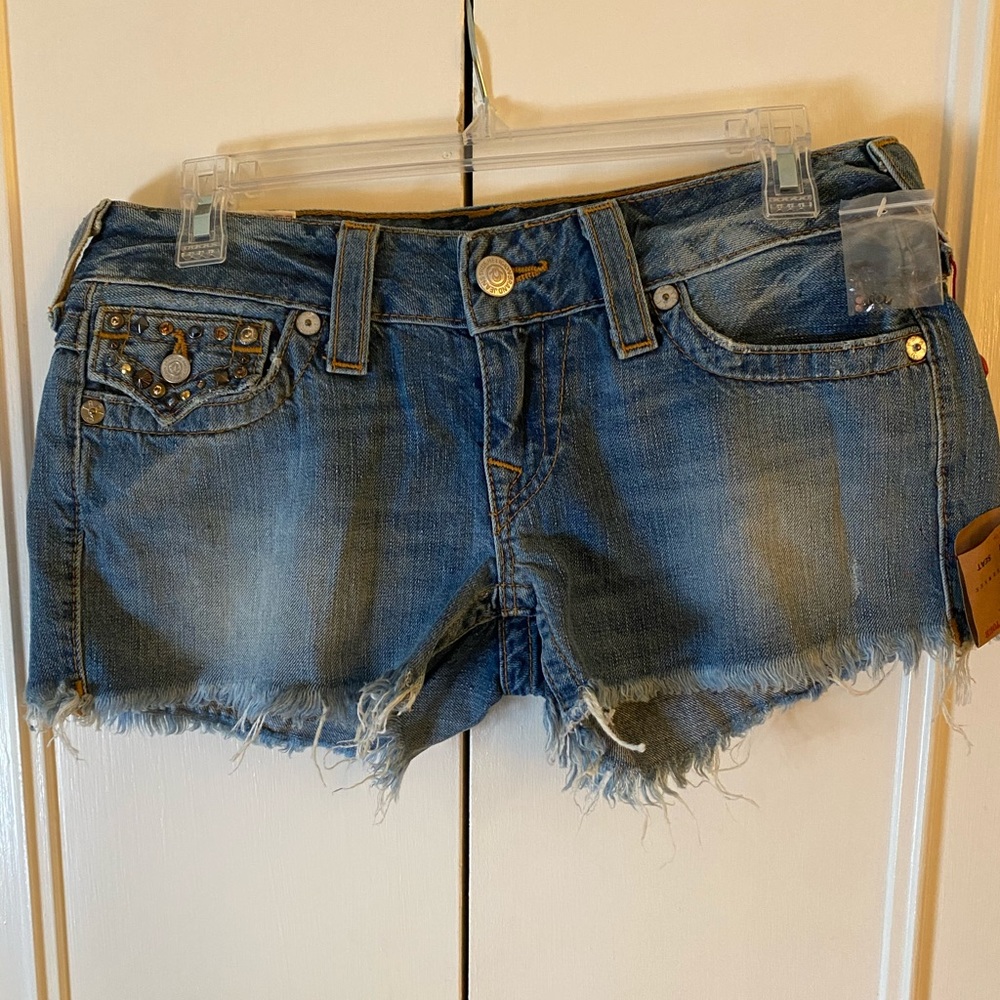 TRUE RELIGION KEIRA DENIM SHORTS